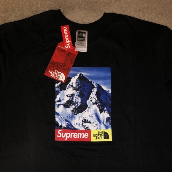 supreme x tnf mountain tee
